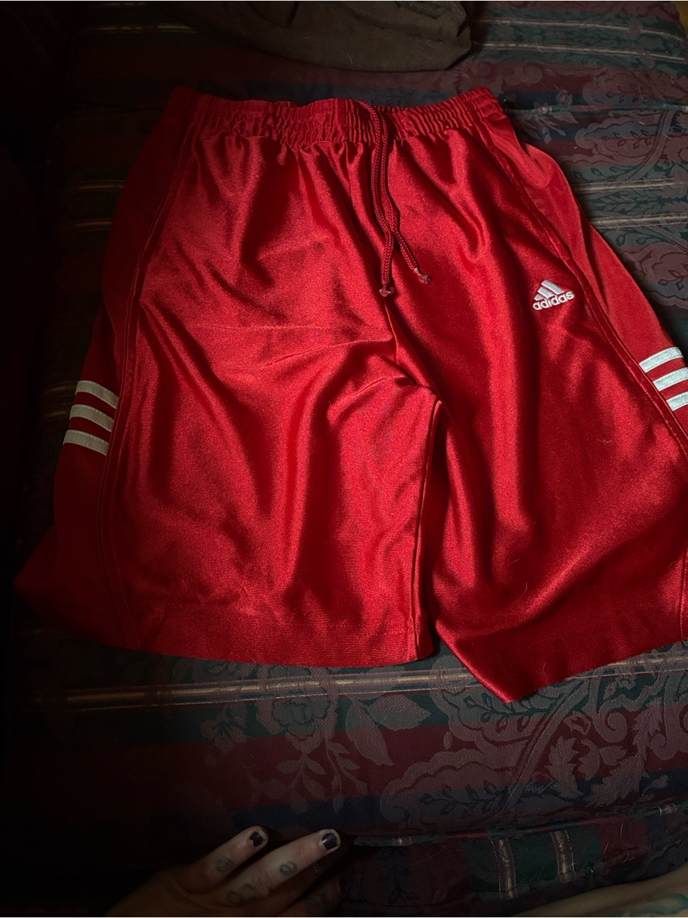 Adidas boys Red Athletic Shorts